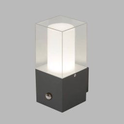 Searchlight Granada outdoor wall light with sensor, dark grey