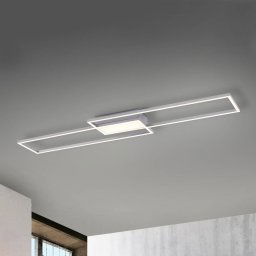 JUST LIGHT. GmbH LED ceiling light Asmin, CCT, steel, 109.5x25.7cm