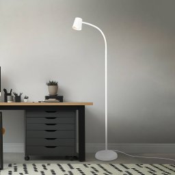 Briloner Skriva floor lamp, adjustable, GU10, white