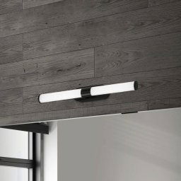 Briloner Runt LED wall light IP44 direct 4,000 K black