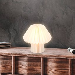 Briloner Origami table lamp, white paper, 27 x 26 cm