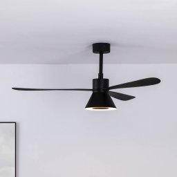 FARO BARCELONA Amelia Cone ceiling fan, LED light, black