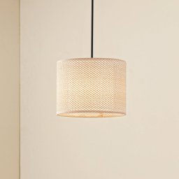 Lindby pendant light Soula, Ø 26 cm, beige, plastic, E27