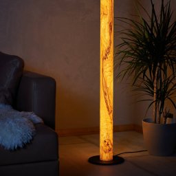 LeuchtNatur Gracia without rod Olive wood base black