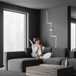 Briloner Staff LED ceiling light, silver, 3,000 K