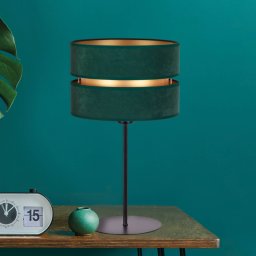 Duolla Duo table lamp, green/gold, height 50 cm