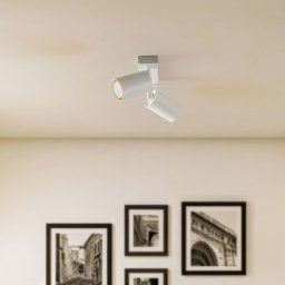SIGMA Zoom ceiling spotlight, 2-bulb, white