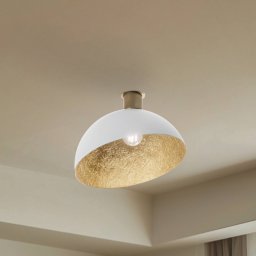SIGMA Sfera ceiling light, Ø 35 cm, white/gold