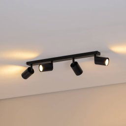 SIGMA Zoom ceiling spotlight, 4-bulb, black