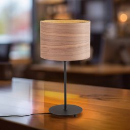 Envostar Veneer table lamp walnut Ø 25cm