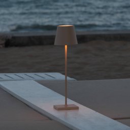 Zafferano Poldina rechargeable table lamp IP65 sand