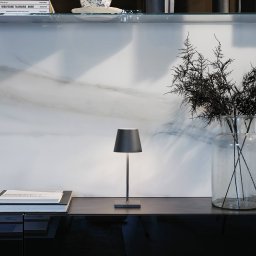 Zafferano Poldina mini rechargeable table lamp IP65 grey