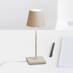 Zafferano Poldina mini rechargeable table lamp IP65 sand