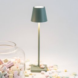 Zafferano Poldina micro battery-powered lamp IP65 sage
