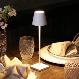 Zafferano Poldina micro battery-powered lamp, IP65 white