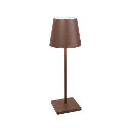 Zafferano Poldina L Desk Battery Lamp IP54 corten