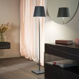 Zafferano Poldina L rechargeable floor lamp IP54 grey