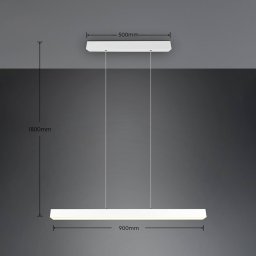 Trio Lighting Paros DUOline LED pendant light, linear matt white