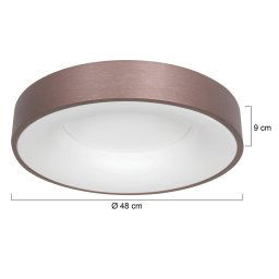 Steinhauer LED ceiling light Ringlede, 2,700 K Ø 48 cm bronze