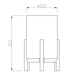 Näve Table lamp 3193, wood, linen textile, height 32cm
