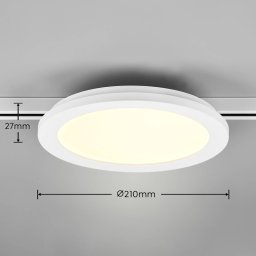 Trio Lighting Camillus LED track light for DUOline, white, Ø 26 cm