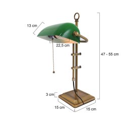 Steinhauer Ancilla desk lamp, adjustable, bronze/green