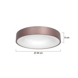 Steinhauer LED ceiling light Ringlede, 2,700 K Ø 38 cm bronze