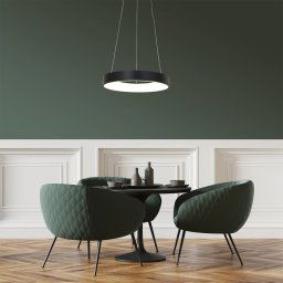 Steinhauer Ringlede LED pendant light, Ø 48 cm, black