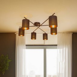 Lindby Pellinora ceiling light, black