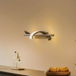 Lindby Munja LED wall light, black, metal