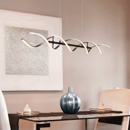 Trio Lighting Sequence LED pendant light, dimmable, CCT, aluminium