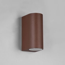 Trio Lighting Roya outdoor wall light, 2-light, round, rust