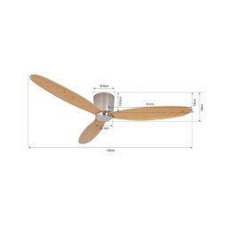 Beacon Lighting Beacon ceiling fan Airfusion Radar teak Ø 132 cm quiet