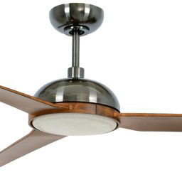 Beacon Lighting Beacon ceiling fan with light Unione, nickel/koa, quiet
