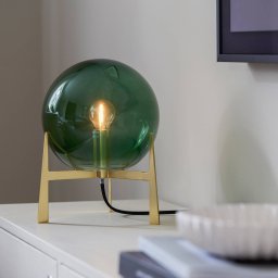 PR Home Milla table lamp height 28 cm gold/green