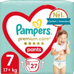 Pampers Premium Care Pants Size 7 disposable nappy pants 15+ kg 27 pc