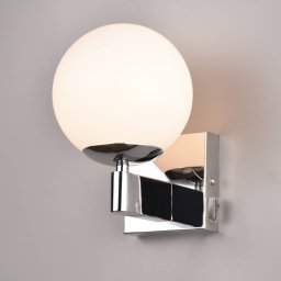 Trio Lighting Kula bathroom wall light glass IP44 chrome