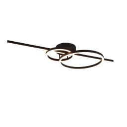 Trio Lighting Montilla LED ceiling light 3-bulb remote black