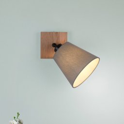 JUST LIGHT. GmbH Green Michel wall spotlight with fabric shade