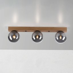 JUST LIGHT. GmbH Green Widow ceiling light, glass globes, 3-bulb