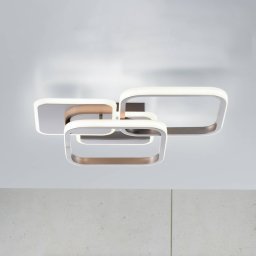 JUST LIGHT. GmbH LED ceiling light Sevent, angular, 3,000 K, steel