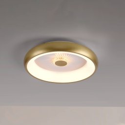 JUST LIGHT. GmbH Vertigo LED ceiling light, CCT, Ø 46.5 cm, brass