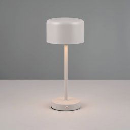 Reality Leuchten Jeff rechargeable LED table lamp, grey, height 30 cm, metal
