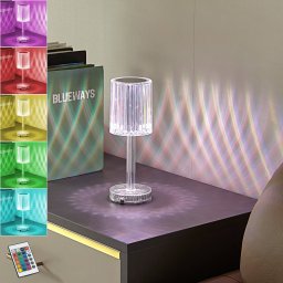 Lindby LED table lamp Louane, 25.7 cm, USB, RGBW