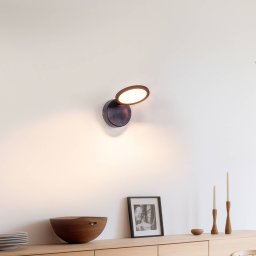 Lindby LED spot Manel, black, iron, 18 cm high