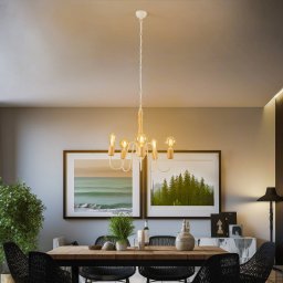 Envostar Joiy chandelier, 5-bulb, white