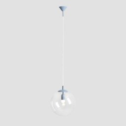 ALDEX Nohr pendant light with glass shade, blue/clear