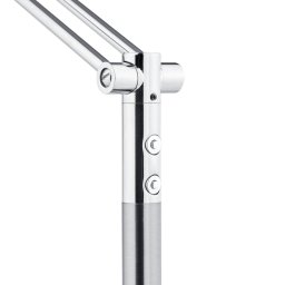 HELL Evolo LED arc lamp CCT, matt nickel/chrome