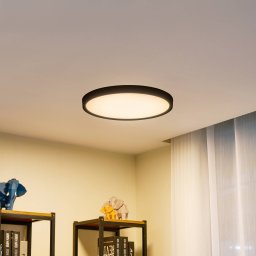 Lindby LED ceiling light Pravin, Ø 50 cm, CCT, black