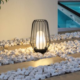 Lucande patio light Chandan, 32.1 cm, black, aluminium